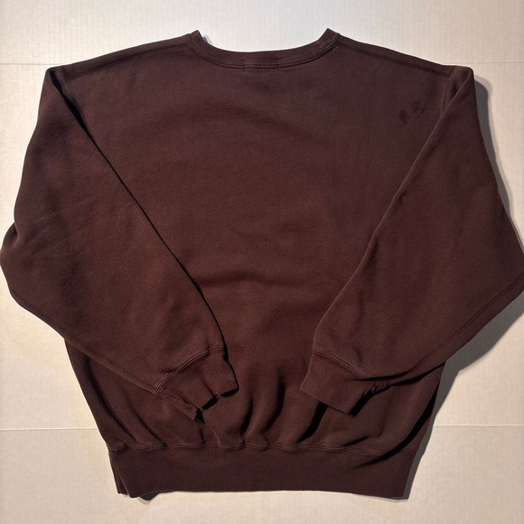 Vtg Polo Ralph Lauren Brown Small Pony Embroidered 90’s Crewneck Sweatshirt XL - Picture 8 of 9